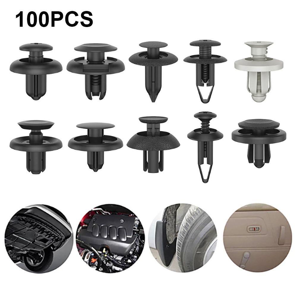 Set 100 Đinh Tán Nhựa Phụ Tùng Cho Xe Ô Tô