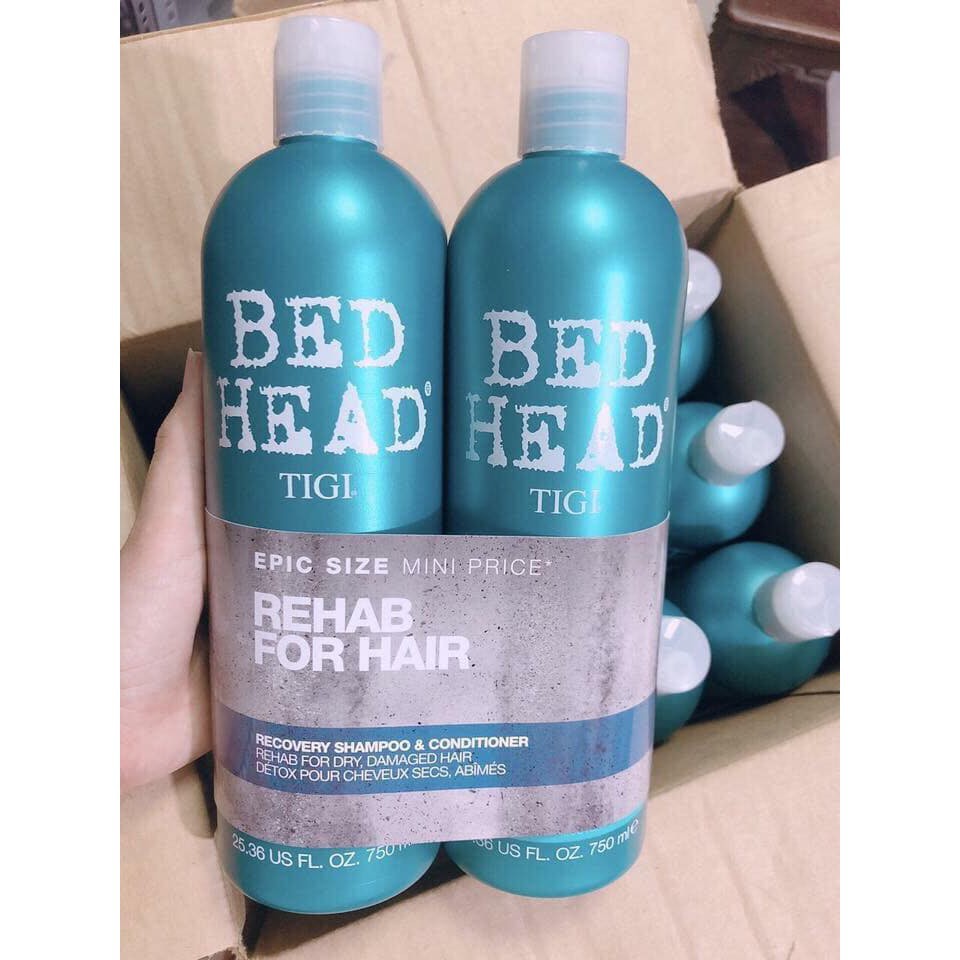 Cặp gội xả Tigi xanh dương cho tóc dầu Bed Head