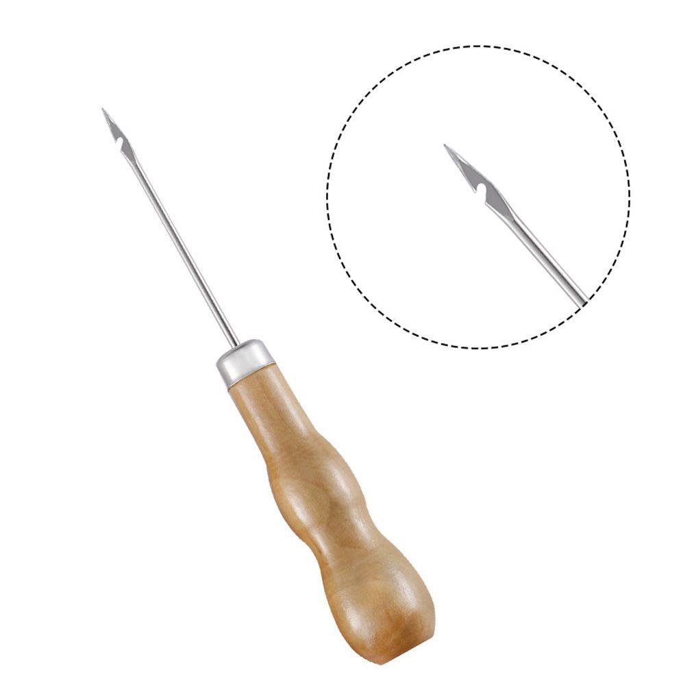 1 Kim Tay Cầm Bằng Gỗ Dùng Để May Đồ Da / Vải Bạt
