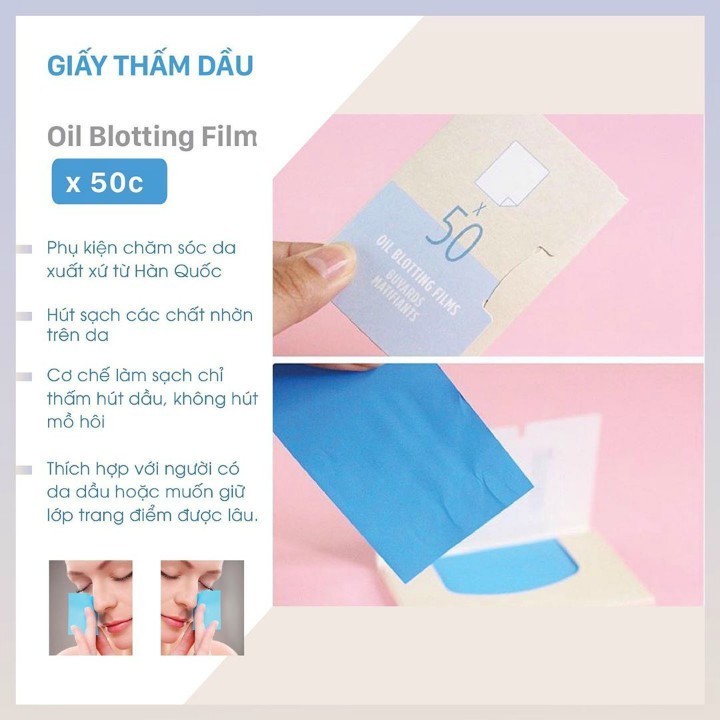 Giấy Thấm Dầu Oil Blotting Films Buvards Matifiants