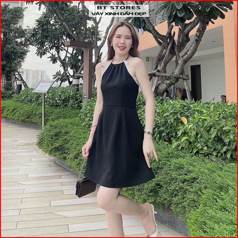 Đầm cổ yếm siêu xinh chất liệu tuyết mưa, cổ phối bèo - Gemma Dress (Ảnh thật shop chụp) BT106