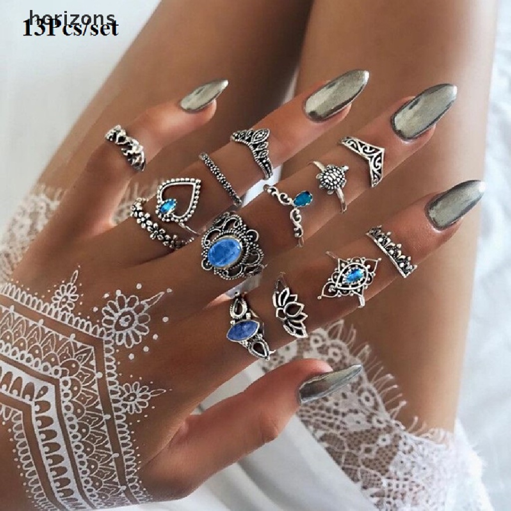 Set 13 Nhẫn Đeo Tay Phong Cách Boho Thời Trang Cho Nữ