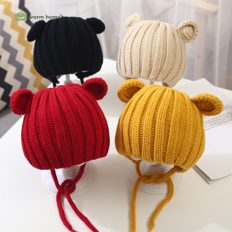 Mũ len bảo vệ giữ ấm tai dễ thương thời trang dành cho trẻ em