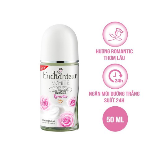 [Chính Hãng] Lăn khử mùi trắng da Enchanteur Charming/ Delightful/ Romantic/Sensation/Magic 50ml