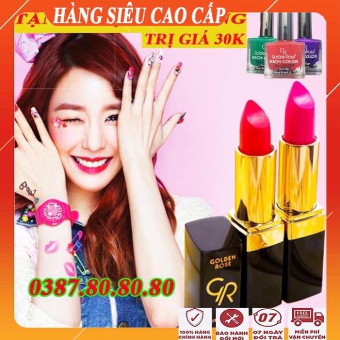 [FreeShip - HÀNG SIÊU CAO CÁP] Son lì đẹp lâu trôi golden rose lipstick/Son môi cao cấp không lem, không khô môi