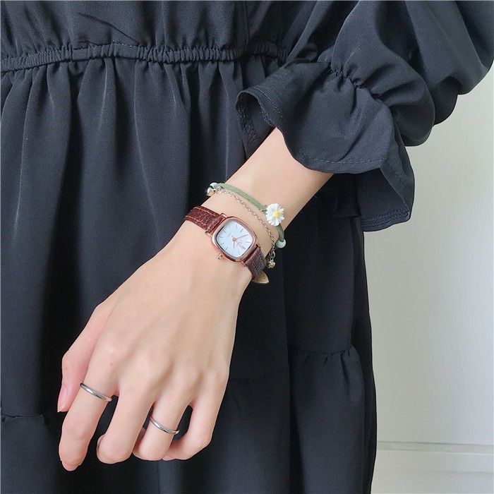 Đồng Hồ Nữ RATE Dây Nâu Mặt Vuông Cá Tính - Đồng Hồ Thời Trang Chính Hãng | BigBuy360 - bigbuy360.vn