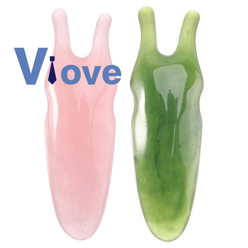1 Dụng cụ mát xa mũi hai đầu màu hồng chất liệu resin sáp ong