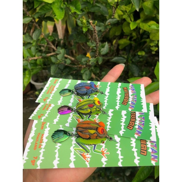 Nhái hơi Tini Titan cao su 3cm/7gr _câu cá lóc,chuối,vượt