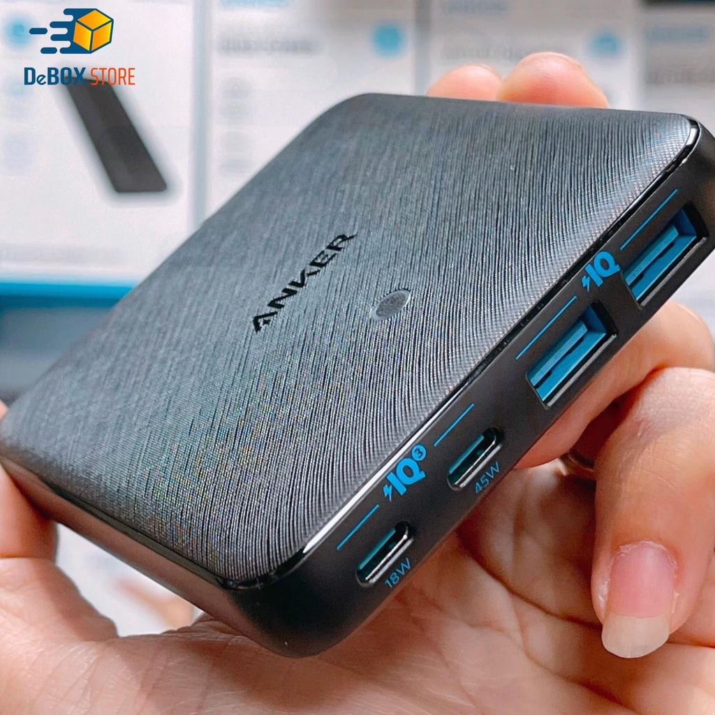 Trạm sạc để bàn ANKER PowerPort Atom III Slim 65W 4 Cổng PIQ3.0 PPS A2046 cho ĐT/Tablet/Laptop BH12