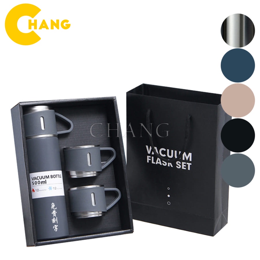 Bình Giữ Nhiệt Cao Cấp 500ML Lõi Inox Cao Cấp Tặng Kèm 2 Cốc FullBox Sang Trọng Có Thể Làm Qùa Tặng