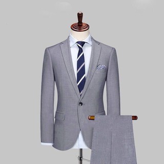 Bộ vest nam cao cấp ghi sáng
