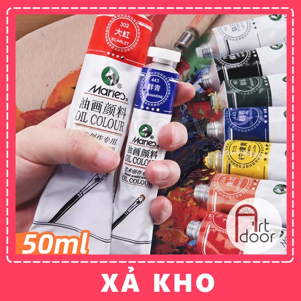 [ARTDOOR] Màu vẽ Sơn Dầu MARIES Oil Colour dạng Tuýp lẻ (50ml)
