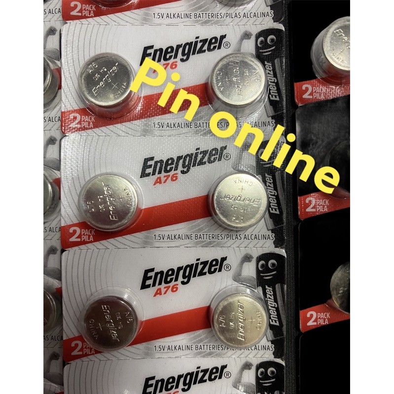 Vỉ 10 Viên Pin A76/LR44 ENERGIZER Lithium 1.5V - Hàng Chính Hãng