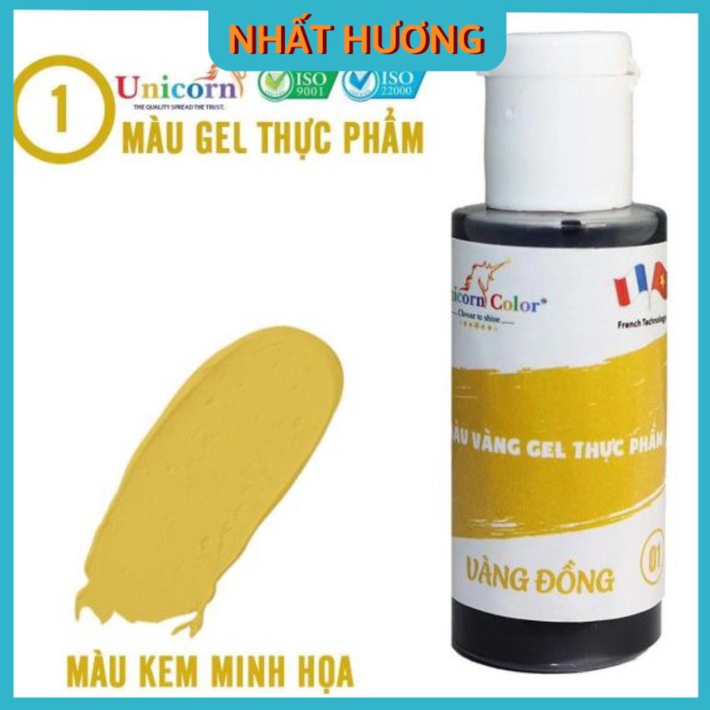 Màu Gel Vàng Đồng Unicorn D01 28gr