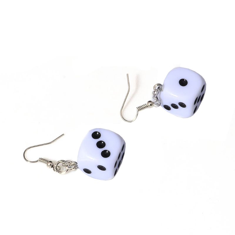 Khuyên Tai Nữ Hình Xúc Xắc 3d Đáng Yêu