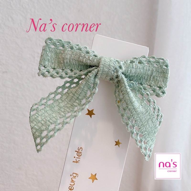 Kẹp tóc mỏ vịt nơ vải xinh xắn, dễ thương phong cách Hàn Quốc