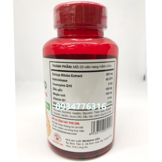 ✅ Ginkgo Natto Plus Coenzyme Q10 -Ginkgo Natto Plus Q10 giúp hỗ trợ hoạt huyết, tăng cường lưu thông máu
