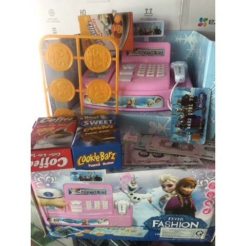 Máy tính tiền siêu thị hello kitty & elsa