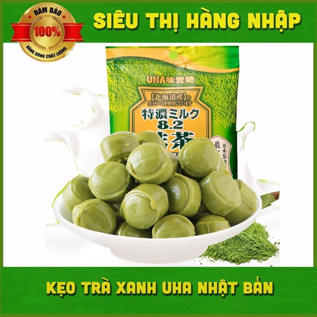 [ 12/2021] Kẹo matcha trà xanh UHA 8.2 Nhật Bản mẫu bao bì mới