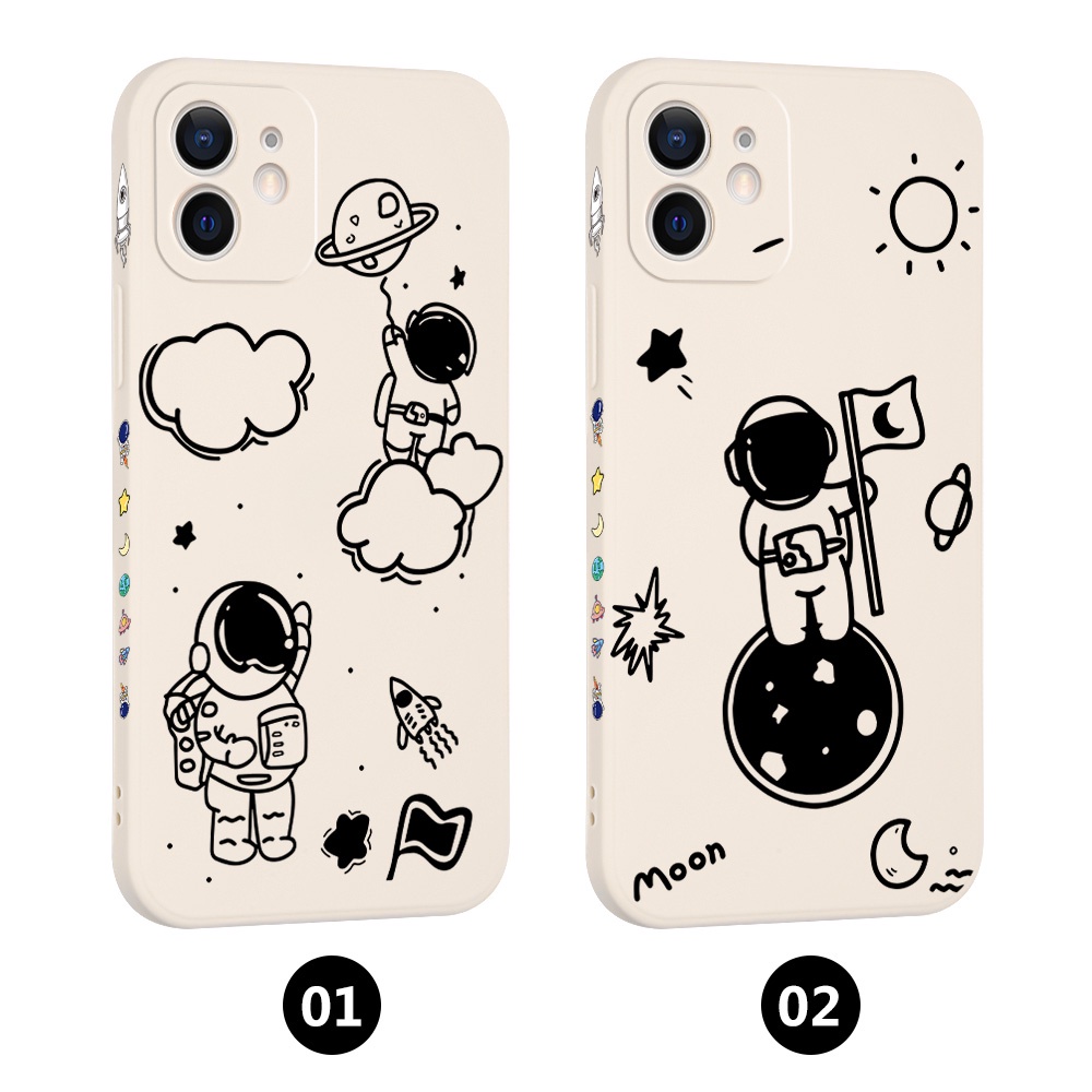 Ốp điện thoại họa tiết phi hành gia cho OPPO F9 R9S PLUS RENO 5 2F F11 F3 F1 PLUS A9 R9 PRO RENO 4 PRO 2Z A7X
