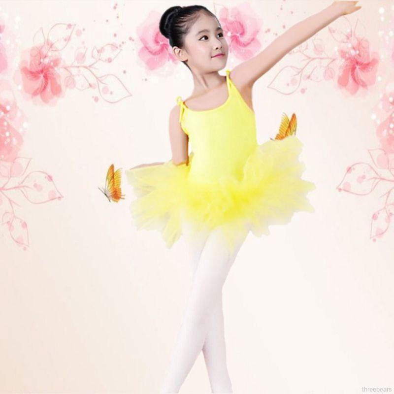 Đầm múa Ballet hai dây phối lông mềm mại cho bé gái