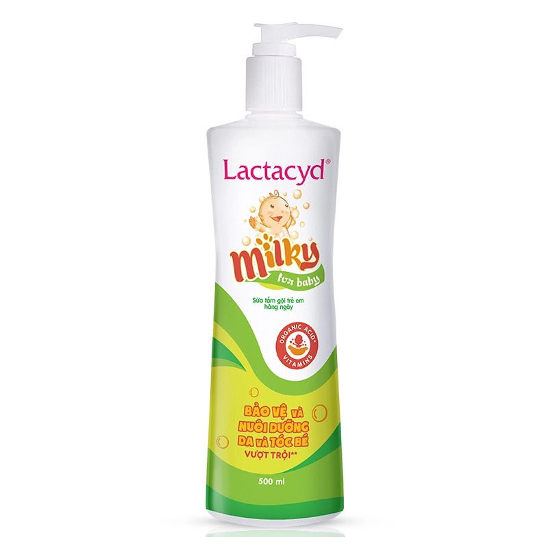 Sữa tắm gội cho bé Lactacyd Milky 250ml-500ml