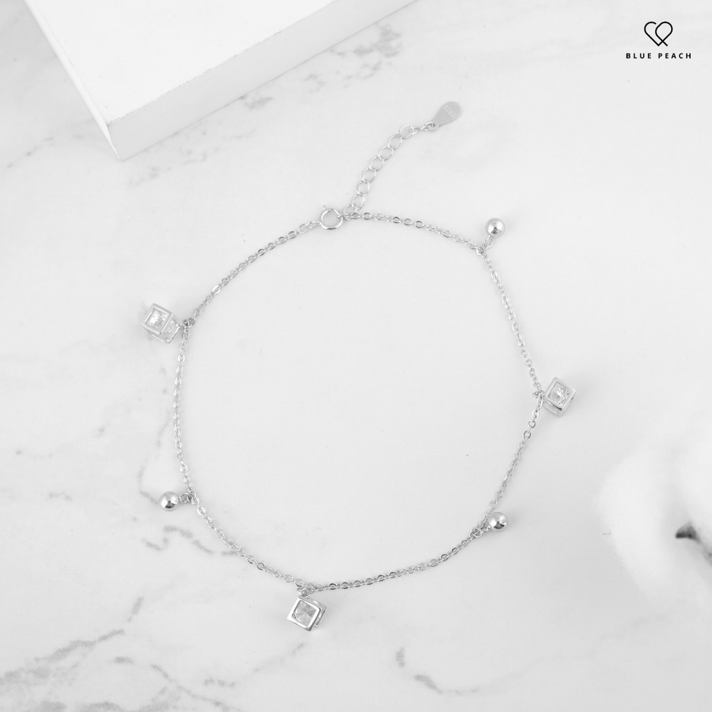 Lắc Chân Bạc Blue Peach Diamond In Box WG LC003 | BigBuy360 - bigbuy360.vn