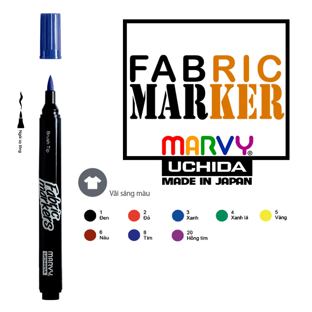 BÚT VẼ VẢI MARVY FABRIC 530 (NGÒI BRUSH)