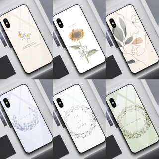 Ốp Lưng Kính Realme 5 5s 5i 5Pro 3 3Pro X 6 6s 7 Reno 2F In Hình HOA