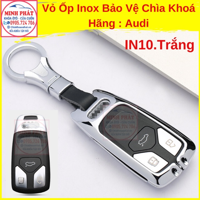 Vỏ Ốp Inox Bảo Vệ Chìa Khoá xe Ô Tô Audi