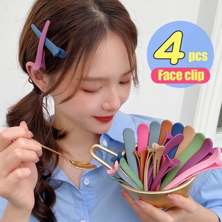 Korean side clip girl net red top clip simple bangs clip duckbill clip female hairdressing clip headdress frosted word clip