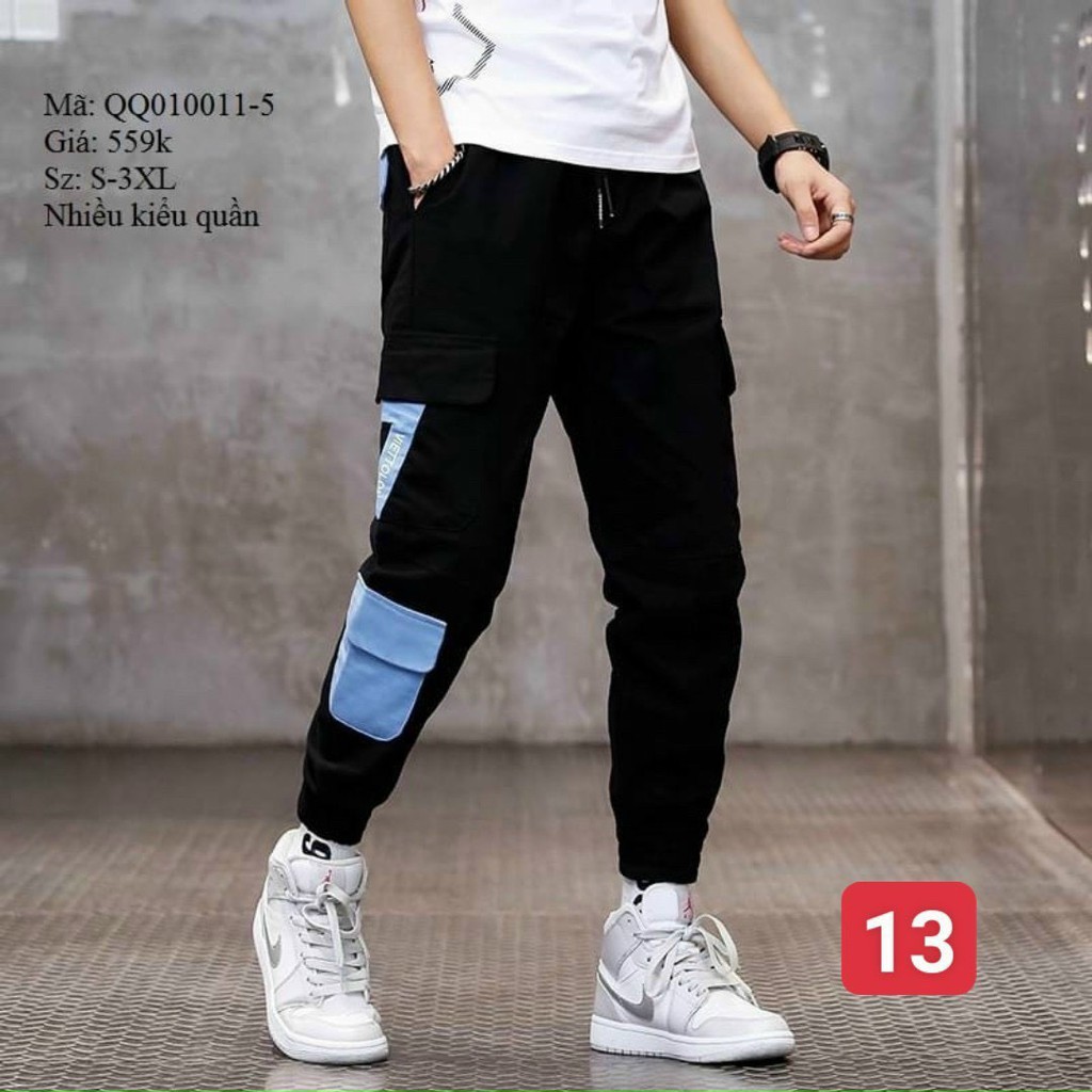 Quần Jogger Kaki Nam Túi Hộp Phong Cách Soái Ca Cá Tính Cực Hot