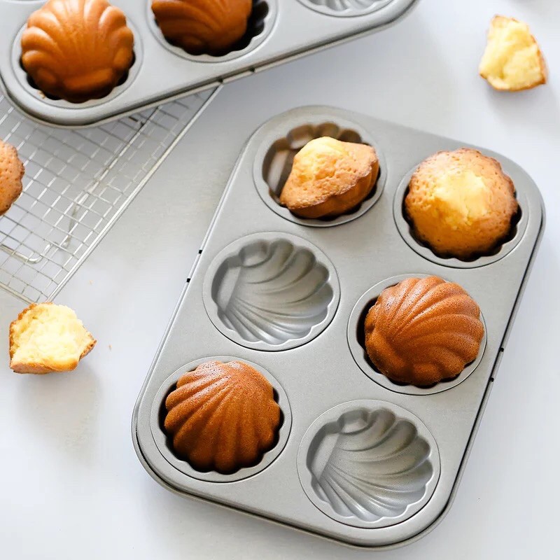 Khuôn sò Madeleine 6 ô tròn