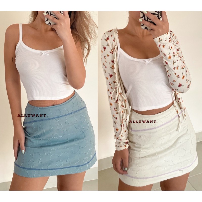 Chân váy kaki Sunny Distressed DenimSkirt UO VNXK | BigBuy360 - bigbuy360.vn