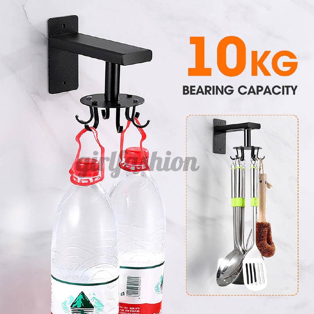 Giá Để Dụng Cụ Nhà Bếp Xoay 360 Độ Gắn Tường Tiện Lợi