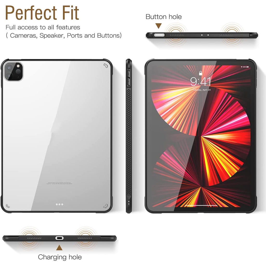 Ốp Máy Tính Bảng TPU Siêu Mỏng Chống Sốc Cho New iPad Pro 11 2021 3rd Gen