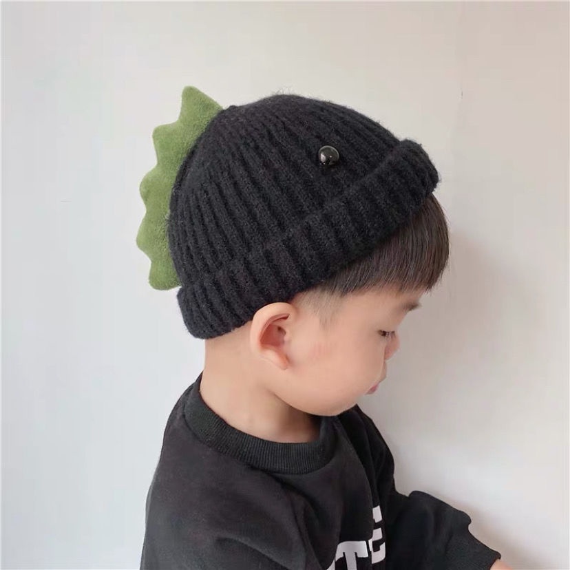 Mũ Thu Đông Cho Bé Mũ Len Hình Khủng Long Siêu Dễ Thương Dễ Thương Mũ Dệt Kim Chui Đầu Giữ Ấm Cho Bé Trai Bé Gái Mùa Đông