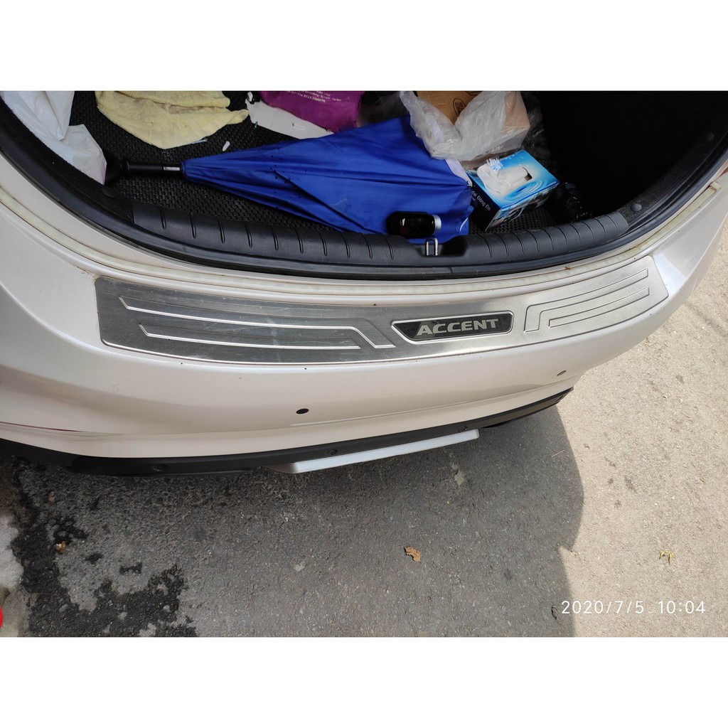Chống Trầy Cốp Cho Xe Accent 2018-2019 2020 2021 - Mẫu INOX