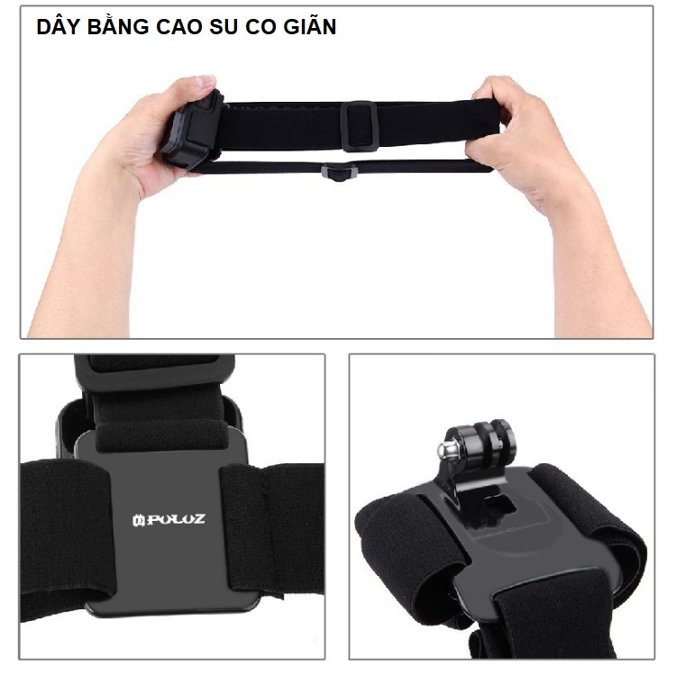 Dây đeo đầu gắn GoPro 9 8 / 7 / 6 / 5 Osmo và Action Camera hãng Puluz