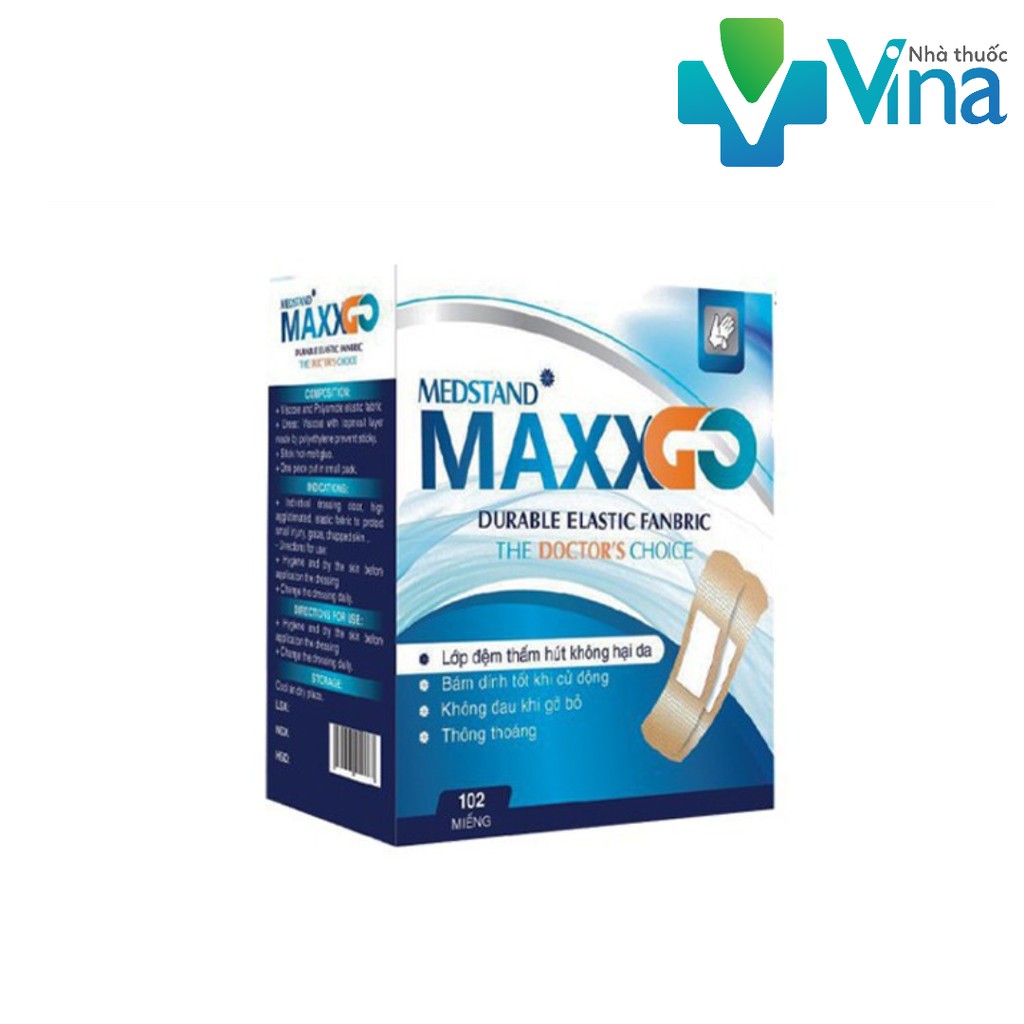 Băng Cá Nhân Maxxgo- Hộp 100 miếng