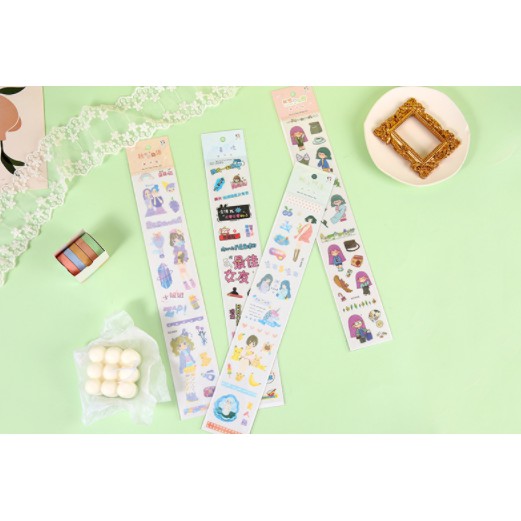 sticker dáng dài nail sticker S27 sticker cute sticker dễ thương