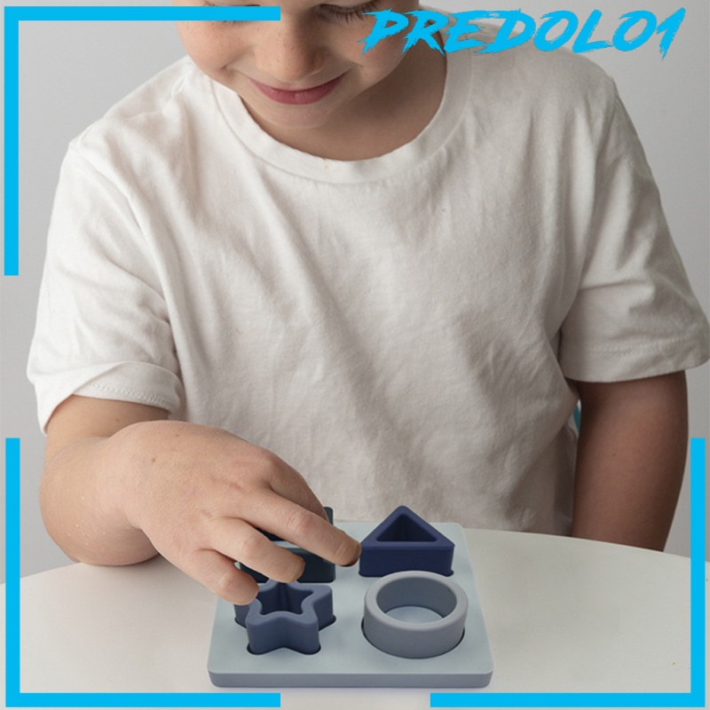 [PREDOLO1] Modern Jigsaw Toys Teethers Blocks Shapes Recognition Small Size Easy Grasp