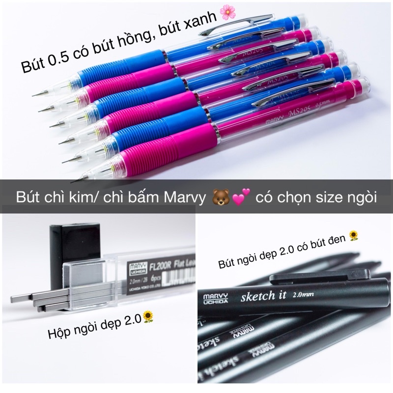 Bút chì kim/ chì bấm MARVY có chọn loại ngòi