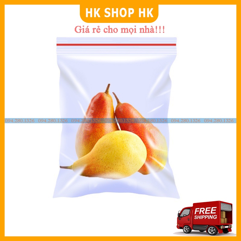 Túi zip chỉ đỏ (zip PE, zip lock, zip viền đỏ)