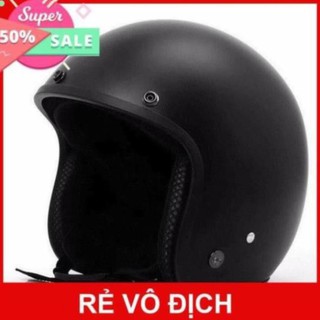 Nón Bảo Hiểm 3/4 Dammtrax Đen Trơn