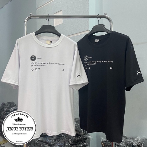 Áo thun nam nữ sad boiz sadtagram, Áo thun tay lỡ form rộng Sadboiz Sadtagram chất cotton thêu logo mặt mếu - Jume store | BigBuy360 - bigbuy360.vn