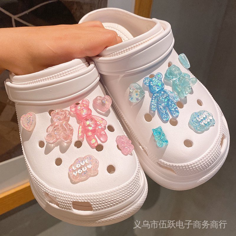 Set 12pcs 3D charm sticker gắn dép cross dép cross cros Jibit dép cá sấu sandal