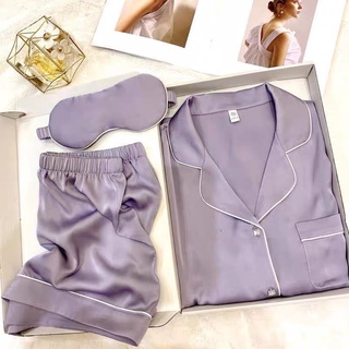 Set đồ ngủ lụa cúc đá