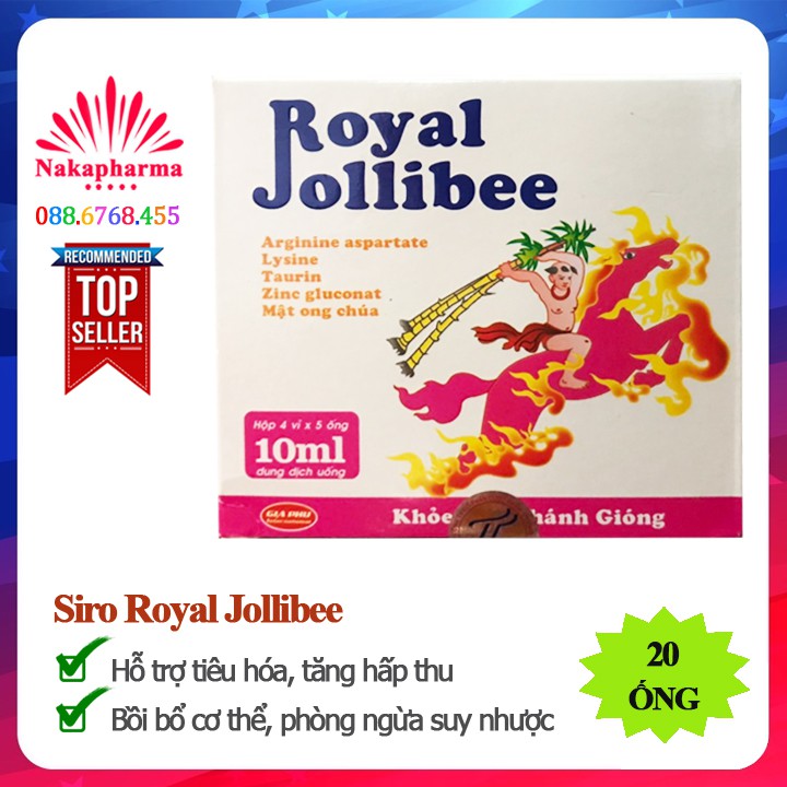 Siro ăn ngon Royal Jollibee Thánh Guóng – Bổ sung Canxi, vitamin D3, bé ăn ngon miệng, hỗ trợ tiêu hóa, bồi bổ cơ thể
