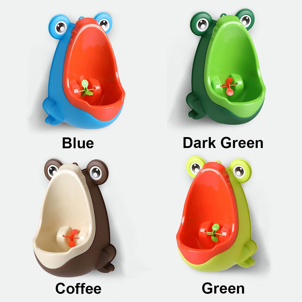 Bồn tiểu đứng hình ếch có giác hút gắn tường nhiều màu sắc có thể tháo rời cho bé trai
